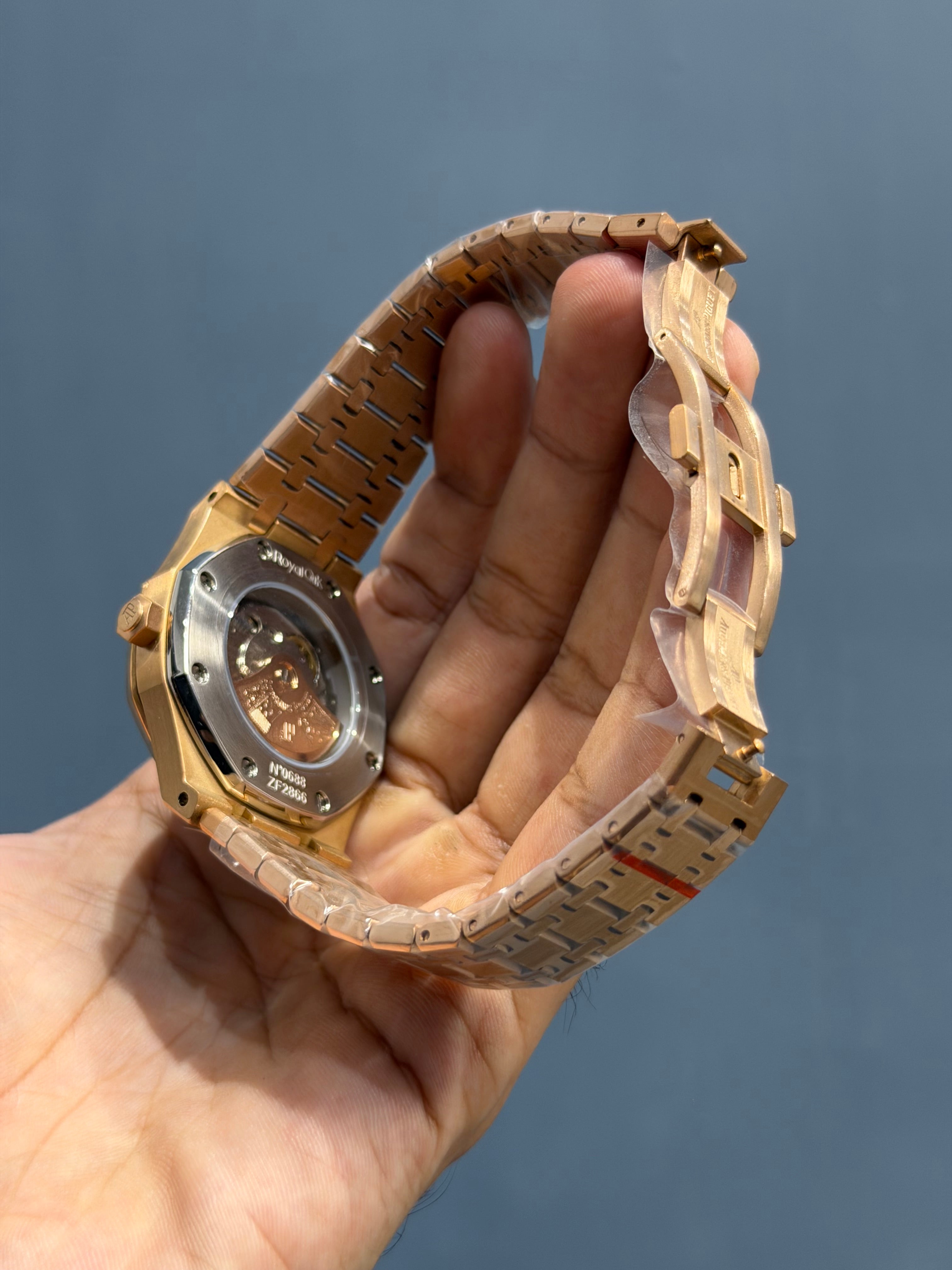 NEW COLLECTION ROSE WITH BLUE DIAL CHAIN WATCH FOR MEN