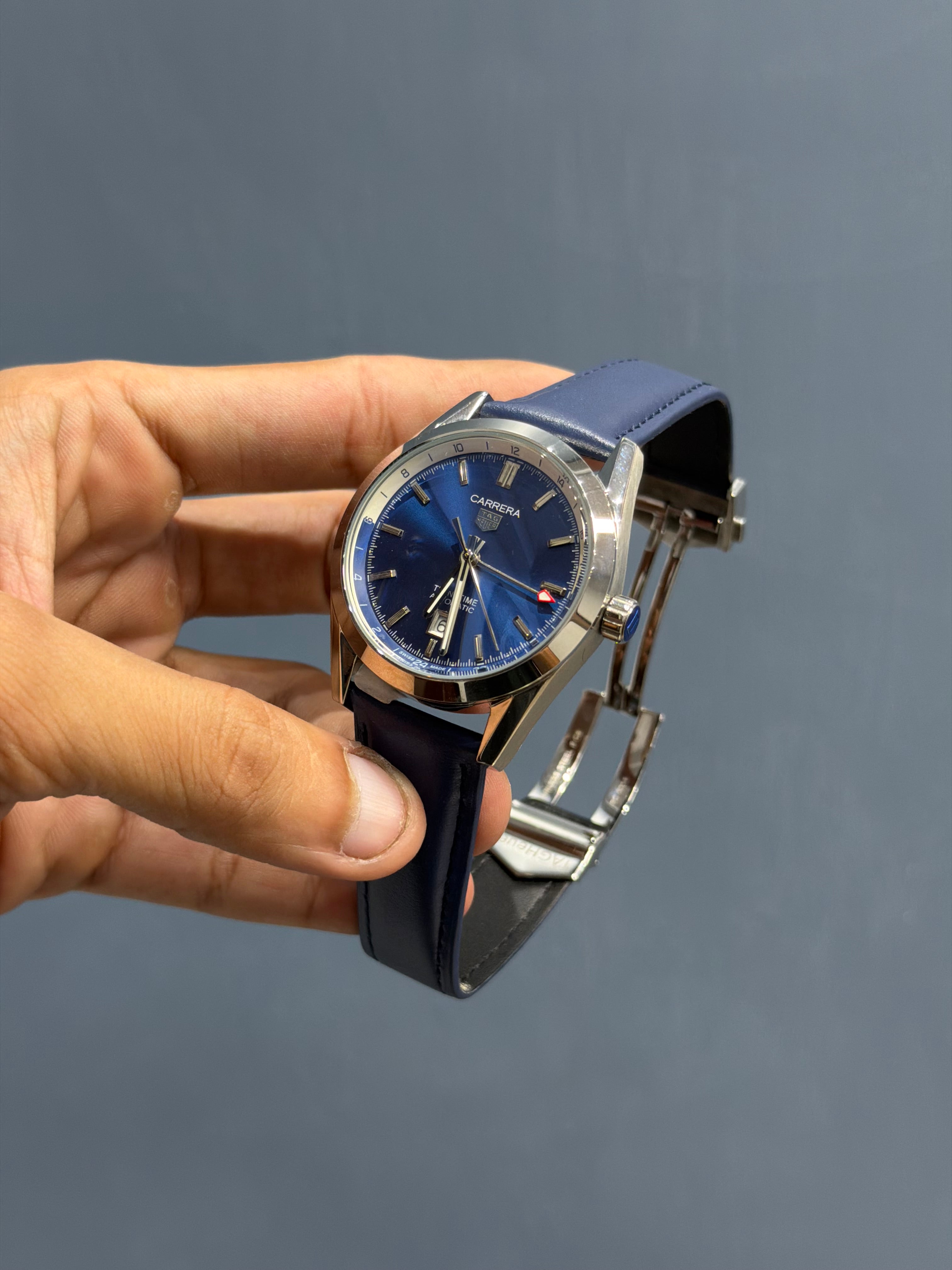 NEW COLLECTION SILVER WITH BLUE DIAL AUTOMATIC WATCH