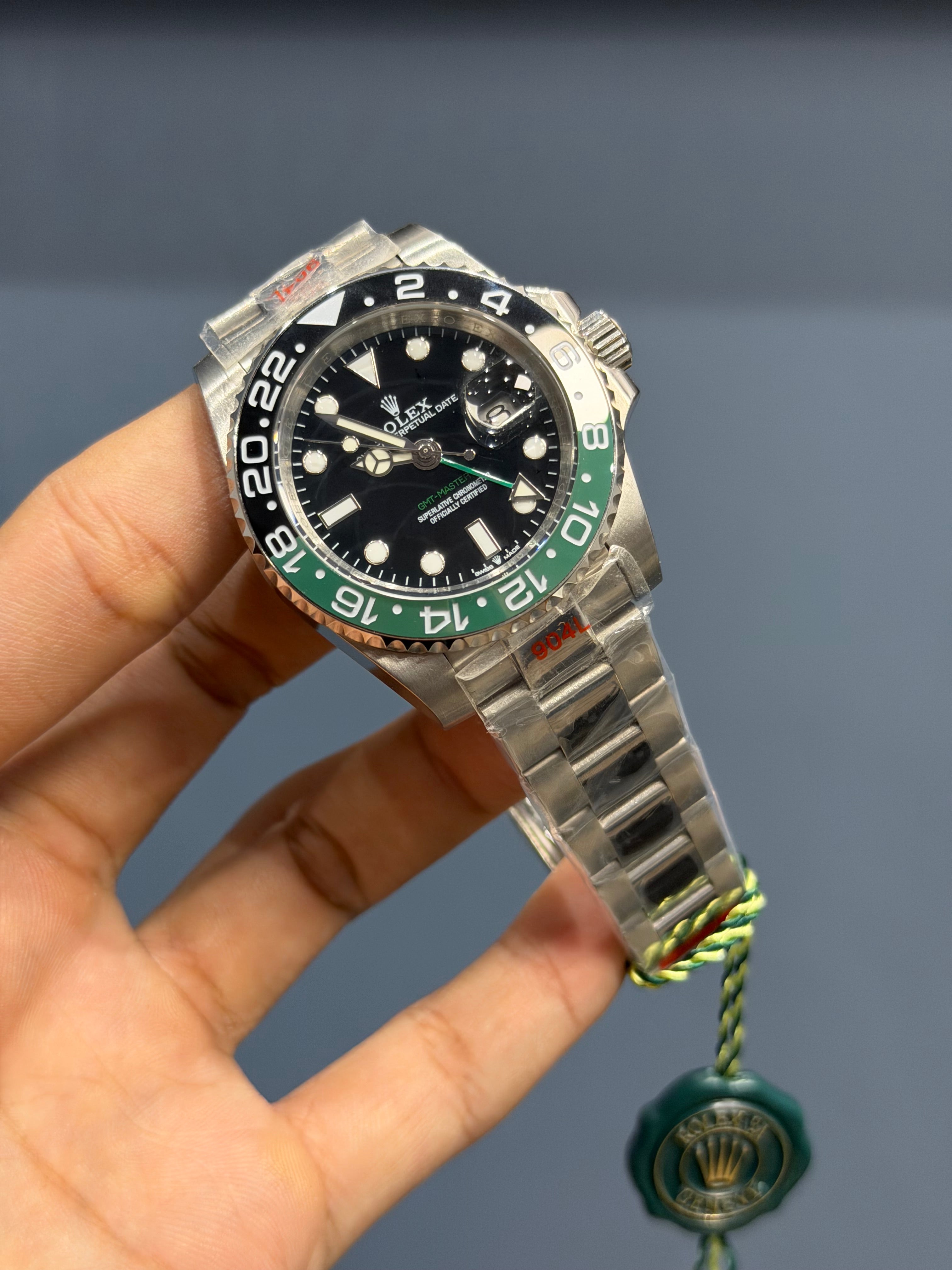 NEW COLLECTION 40 SILVER WITH BLACK DIAL & SPRITE BEZEL AUTOMATIC WATCH ZR FACTORY