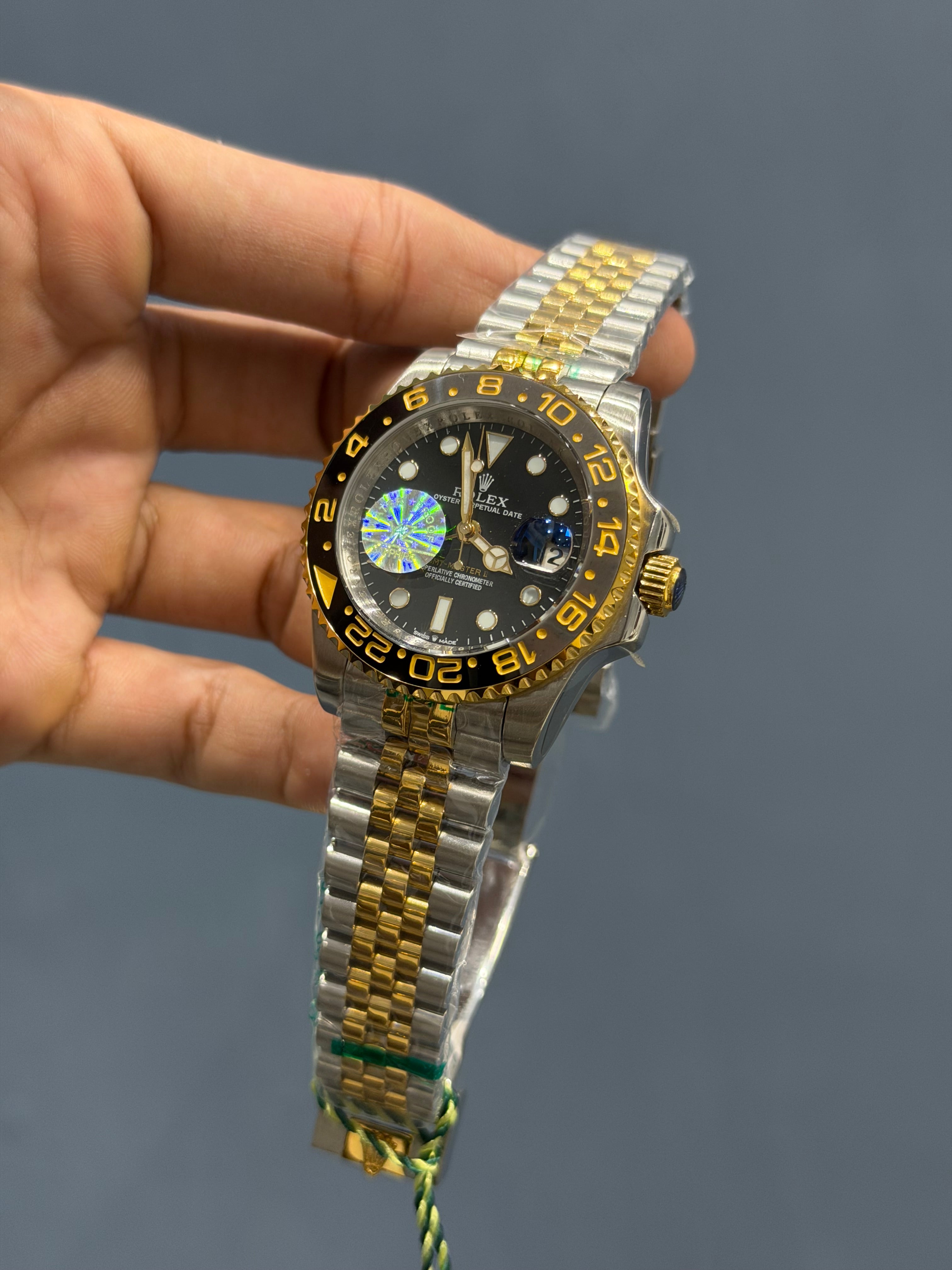 NEW COLLECTION GMT 40 TWO TONE YELLOW GOLD WITH BLACK DIAL & YZ FACTORY