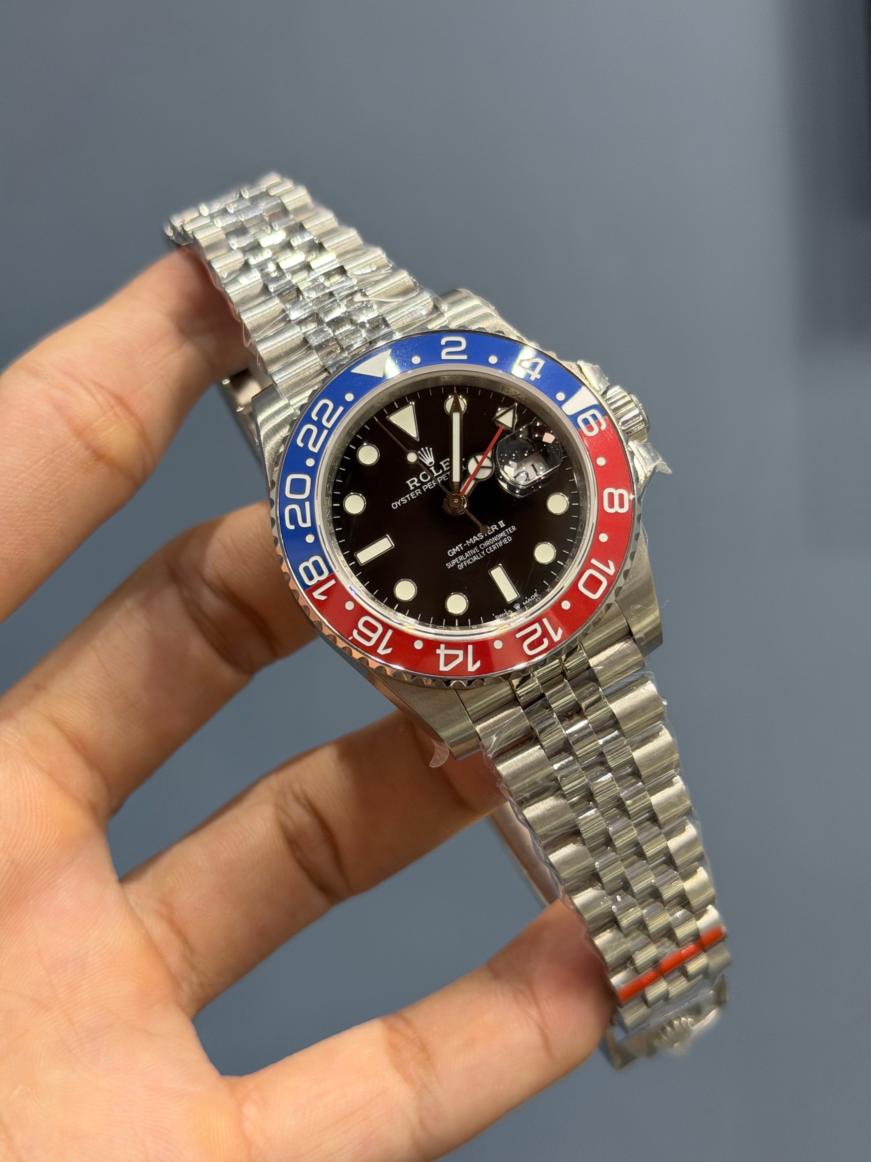 NEW COLLECTION SILVER PREMIUM GMT BP MADE AUTOMATIC WATCH