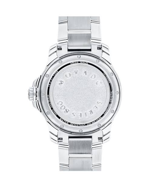 Movado Series 800 Silver Stainless Steel Blue Dial Quartz Watch for Gents – 2600137