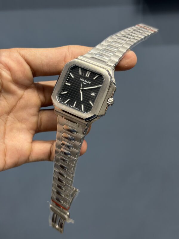 NEW COLLECTION SILVER WITH BLACK DIAL QUARTZ WATCH