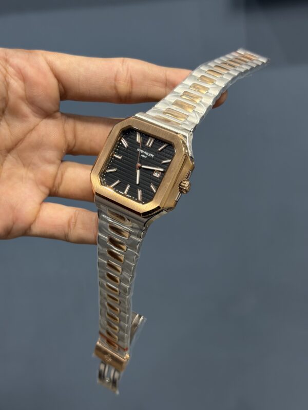 NEW COLLECTION ROSE TWO TONE WITH BLACK DIAL QUARTZ WATCH