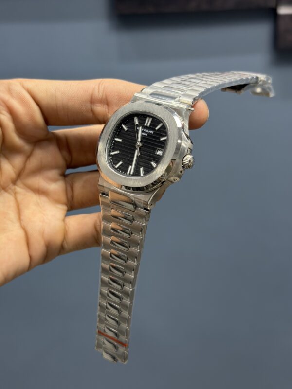 NEW COLLECTION SILVER WITH BLACK DIAL AUTOMATIC WATCH