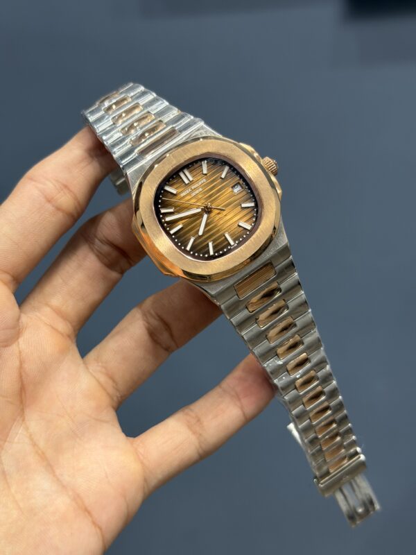 NEW COLLECTION ROSE TWO TONE WITH BROWN DIAL AUTOMATIC WATCH