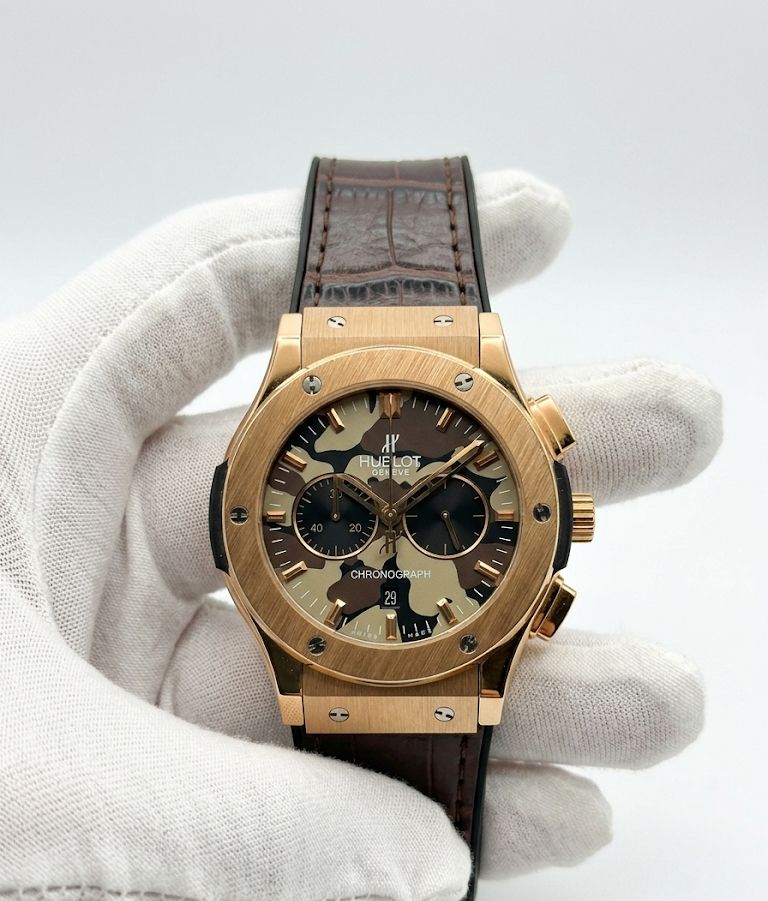 Luxury Chronograph Watch – Rose Gold Finish, Skeleton Dial & Brown Leather Strap