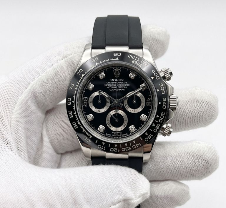 Luxury Black Chronograph Racing-Style Watch