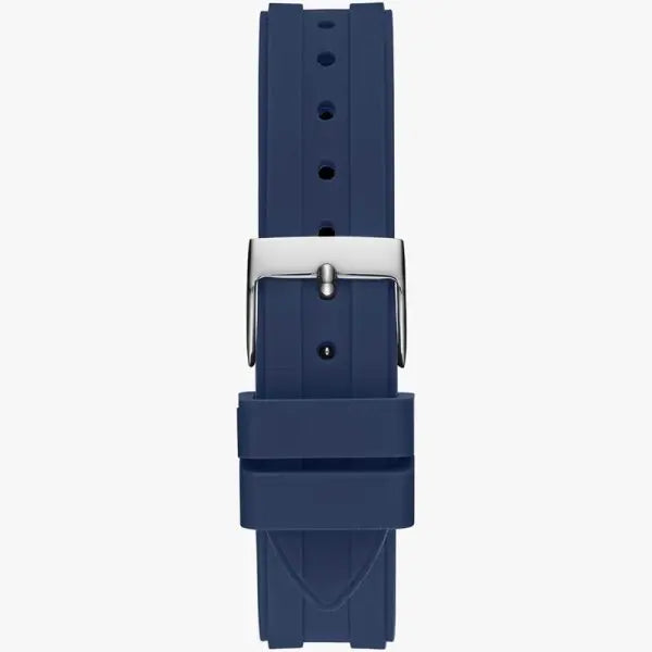 Guess Women’s Quartz Navy Blue Silicone Strap Silver Sunray Dial 36mm Watch W1292L2
