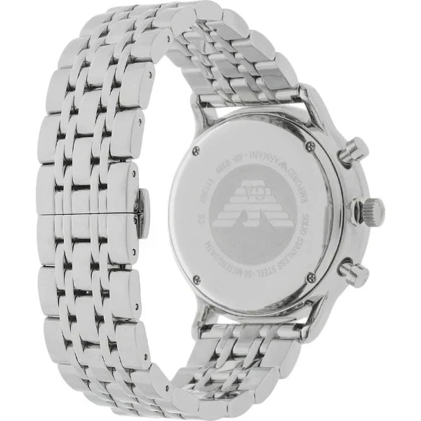 Emporio Armani Men’s Quartz Stainless Steel Black Dial 43mm Watch AR0389