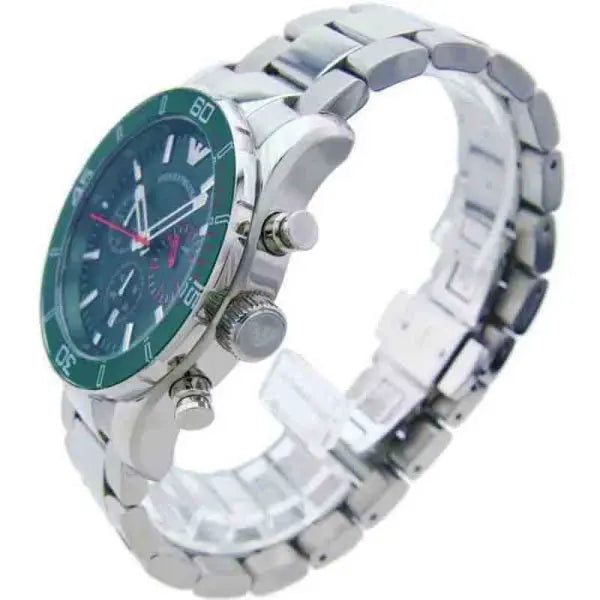 Emporio Armani Men’s Quartz Stainless Steel Green Dial 45mm Watch AR5934