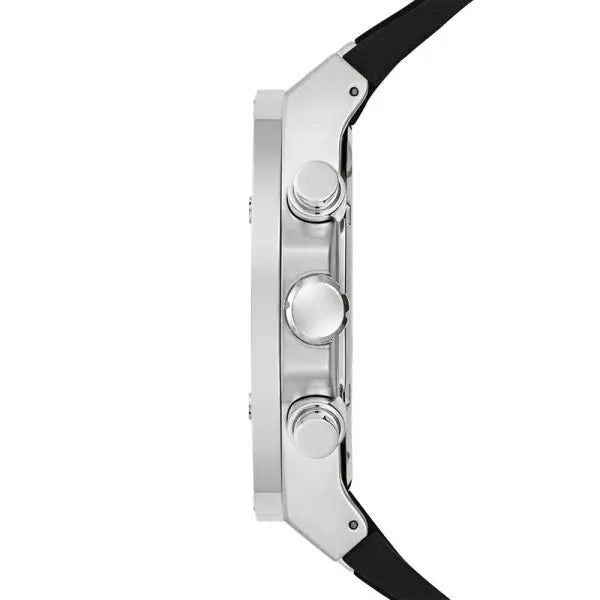 Guess Men’s Quartz Black Silicone Strap Black Dial 46mm Watch GW0417G3