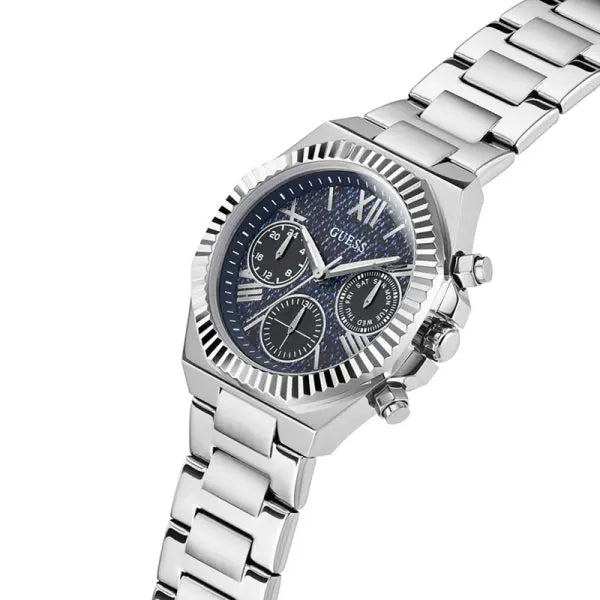 Guess Women’s Quartz Silver Stainless Steel Blue Dial 38mm Watch GW0769L1