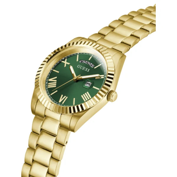 Guess Men’s Quartz Gold Stainless Steel Green Dial 42mm Watch GW0265G18