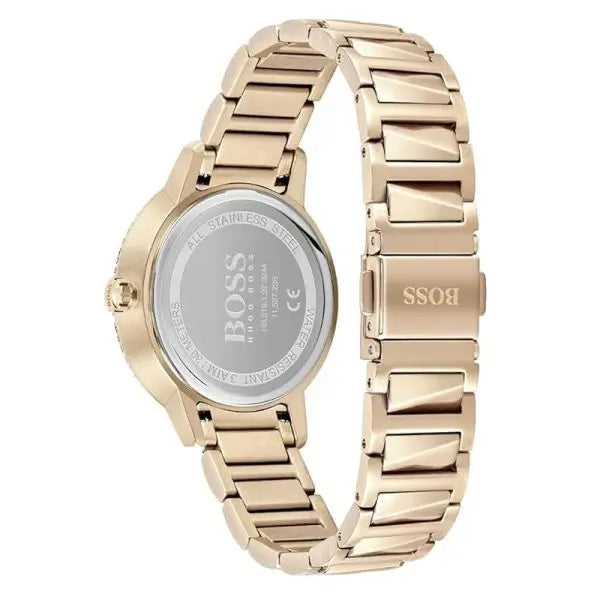 Hugo Boss Women’s Quartz Gold Stainless Steel Gold Dial 34mm Watch 1502541