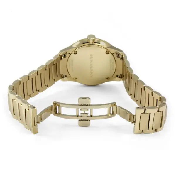 BURBERRY Men’s Swiss made Stainless Steel Gold Dial 40mm Watch BU10006