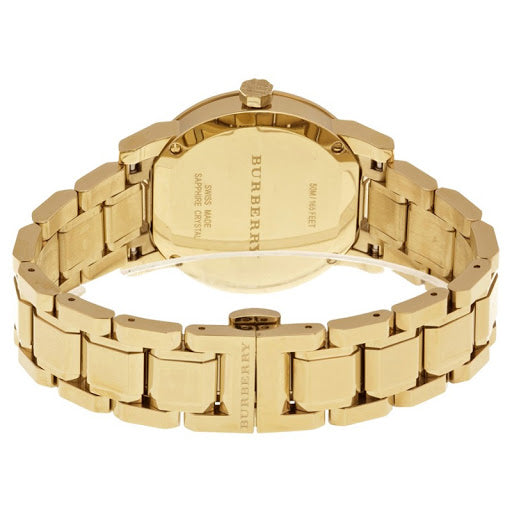 Burberry Women’s Swiss Made Stainless Steel Gold Dial 34mm Watch BU9134