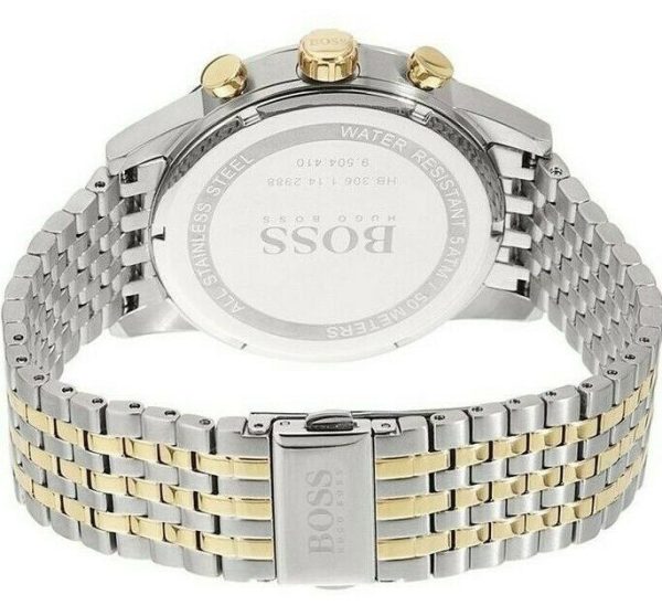 Hugo Boss Men’s Chronograph Quartz Stainless Steel White Dial 44mm Watch 1513499