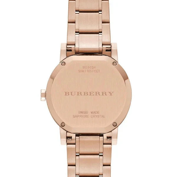 Burberry Unisex Swiss Made Gold-Tone Stainless Steel Watch 38mm BU9034