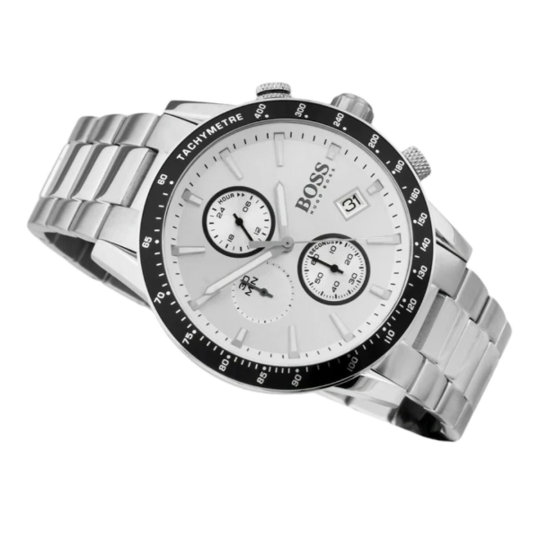 Hugo Boss Men’s Chronograph Quartz Stainless Steel Silver Watch 1513511