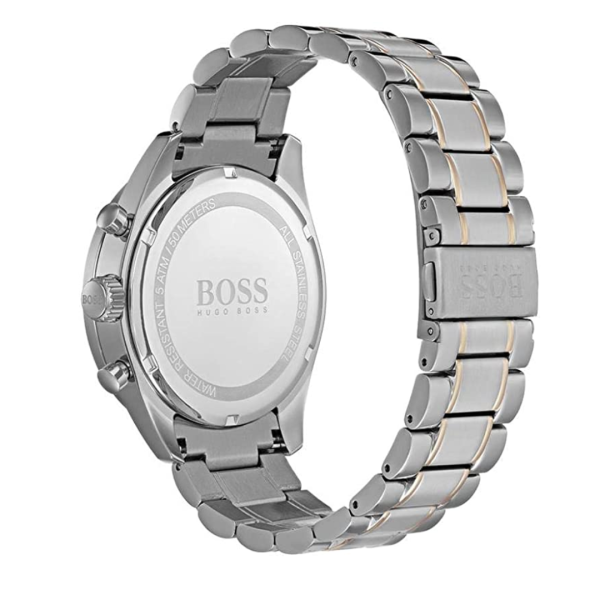 Hugo Boss Men’s Chronograph Quartz Stainless Steel Grey Dial 44mm Watch 1513634