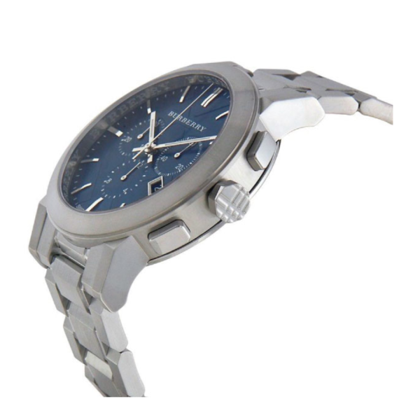 BURBERRY Men’s Swiss made Stainless Steel Blue Dial 42mm Watch BU9363