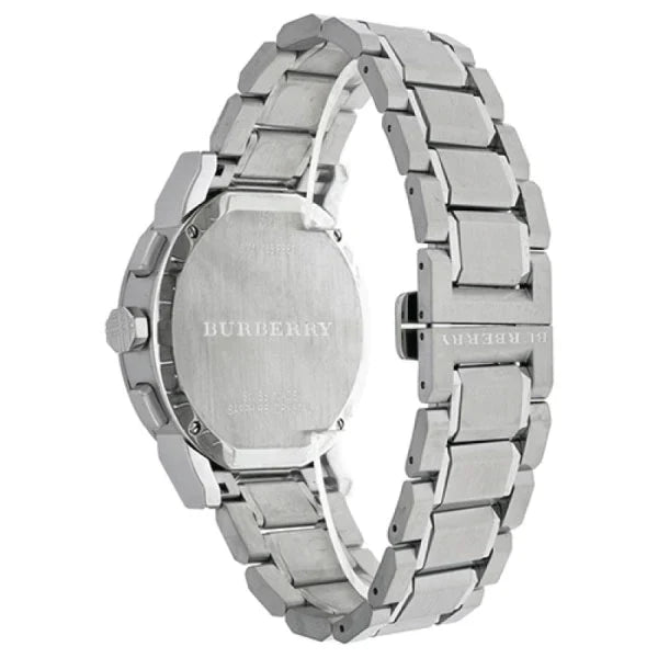 Burberry Unisex Silver Stainless Steel Swiss Made Silver 42mm Watch BU9350
