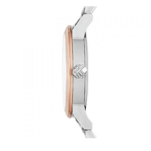 Burberry Ladies Swiss Made Two-Tone Stainless Steel Silver Dial 26mm Watch BU9205