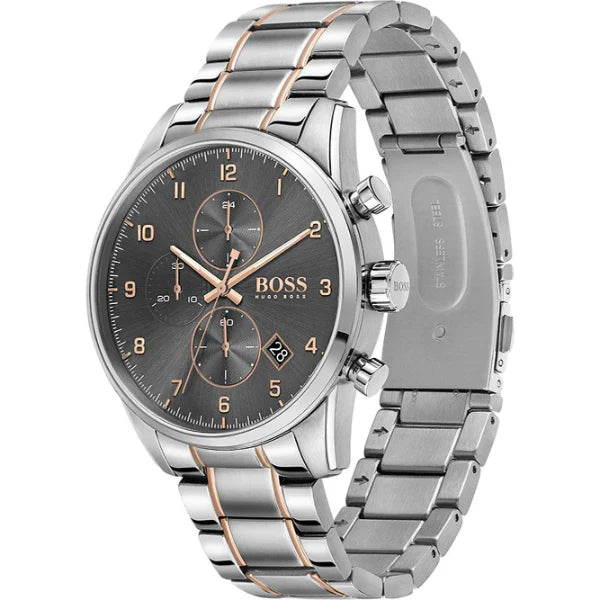 Hugo Boss Men’s Chronograph Analogue Quartz Stainless Steel Strap 44mm Watch 1513789