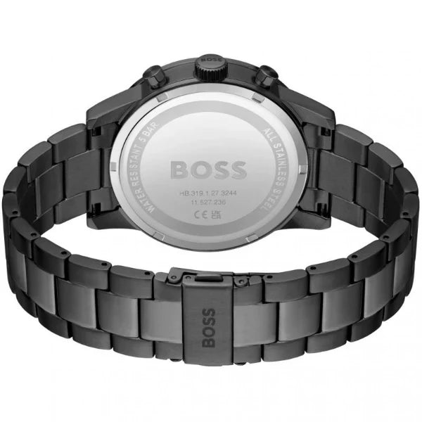 Hugo Boss Men’s Quartz Grey Stainless Steel Grey Dial 44mm Watch 1513924