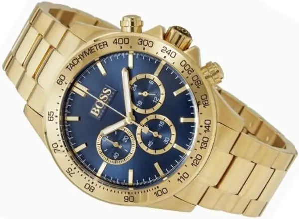 Hugo Boss Men’s Chronograph Quartz Stainless Steel Blue Dial 44mm Watch 1513340