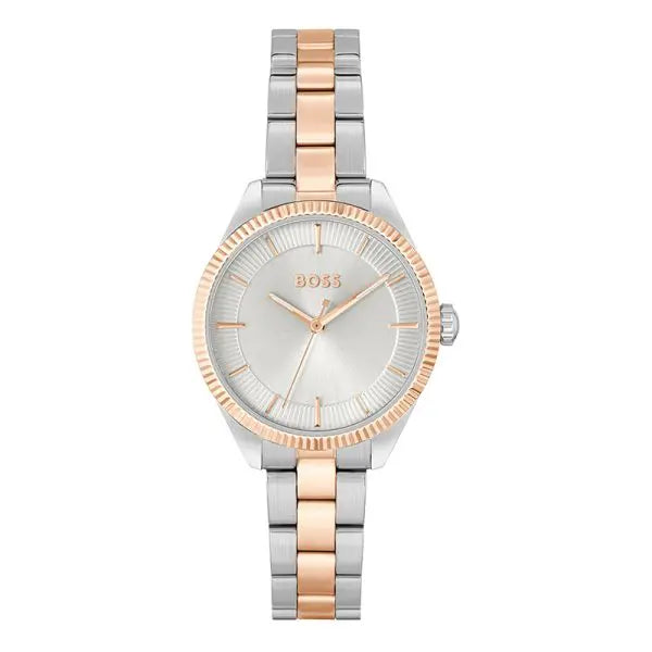 Hugo Boss Women’s Quartz Two-tone Stainless Steel Silver Dial 32mm Watch 1502727