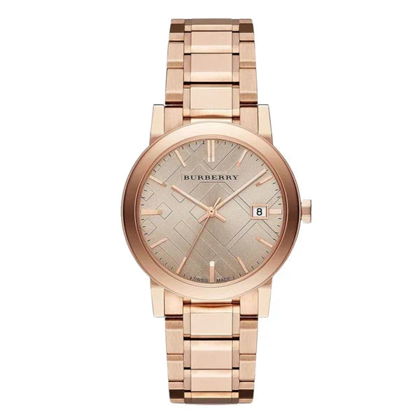 Burberry Unisex Swiss Made Gold-Tone Stainless Steel Watch 38mm BU9034
