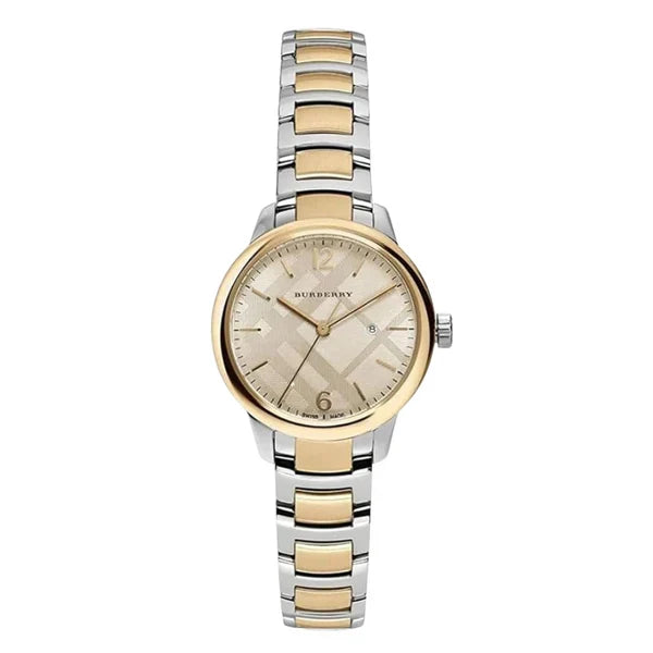 Burberry Women’s Two-Tone Stainless Steel Gold Dial 32mm Watch BU10118