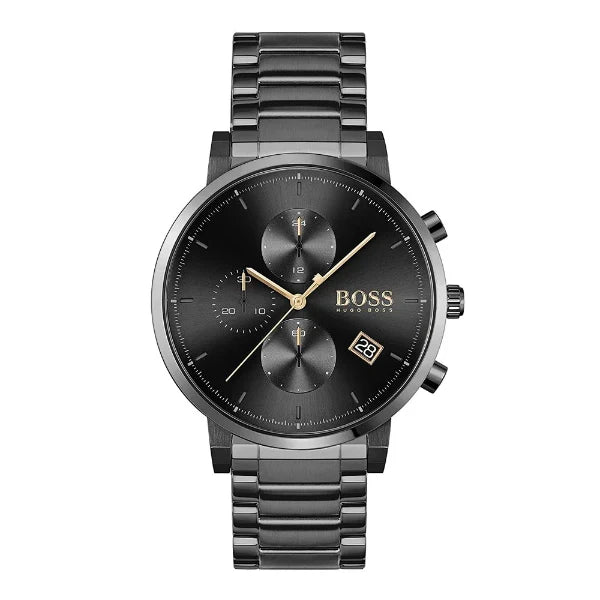 Hugo Boss Men’s Chronograph Quartz Stainless Steel Black Dial 43mm Watch 1513780