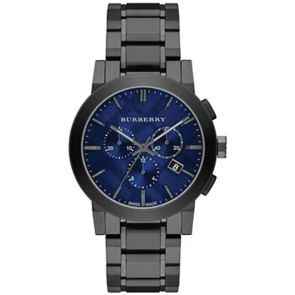 BURBERRY Men’s Swiss made Stainless Steel Blue Dial 42mm Watch BU9365