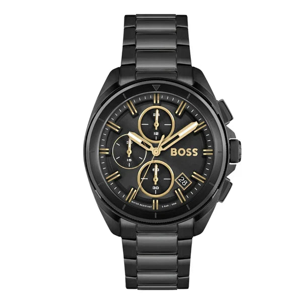 Hugo Boss Men’s Quartz Black Stainless Steel Black Dial 44mm Watch 1513950