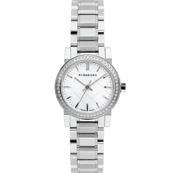 Burberry Women’s Swiss Made Stainless Steel White Dial 26mm Watch BU9220