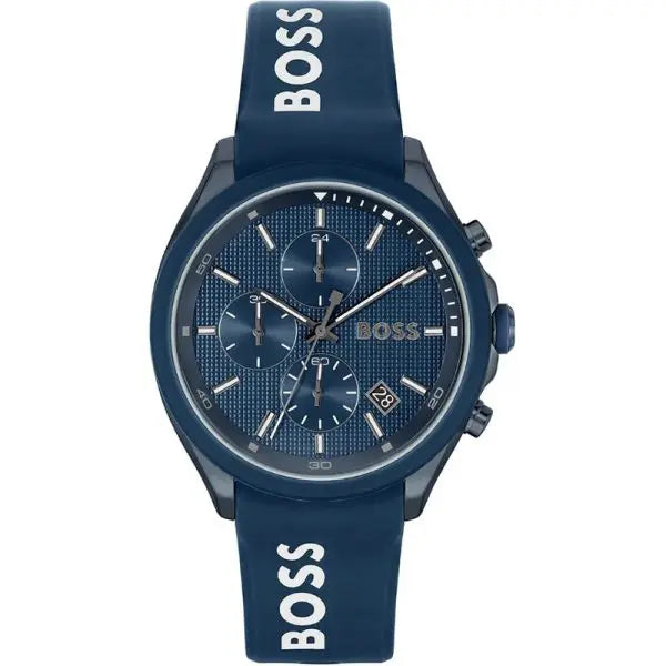 Hugo Boss Velocity Men’s Chronograph Quartz Blue Silicone Strap Blue Dial 44mm Watch 1514061