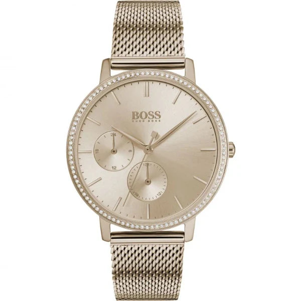 Hugo Boss Women’s Quartz Gold Stainless Steel Gold Dial 35mm Watch 1502520