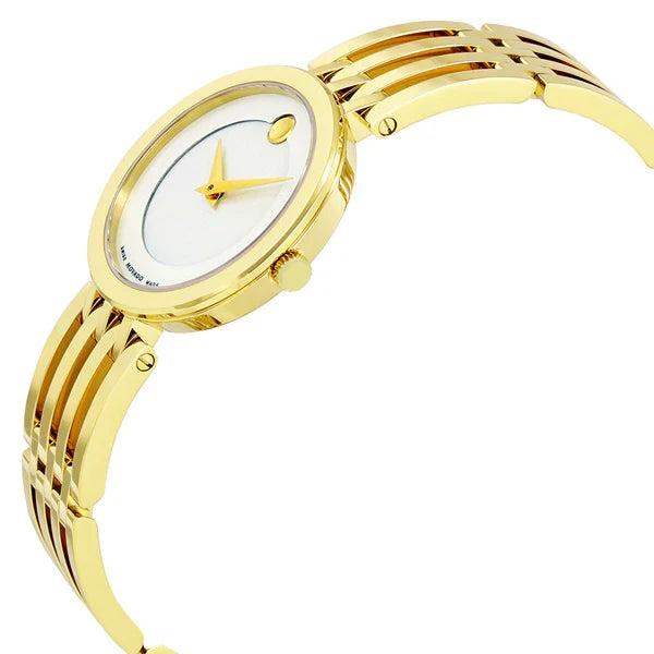 Movado Women’s Quartz Swiss Made Stainless Steel Mother of pearl Dial 28mm Watch 0607054