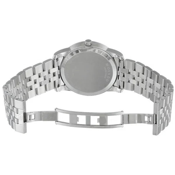 Movado Men’s Swiss Made Quartz Stainless Steel Black Dial 40mm Watch 0606504