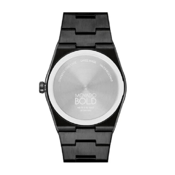 Movado Unisex Quartz Swiss Made Black Stainless Steel Rose Gold Dial 40mm Watch 3601244