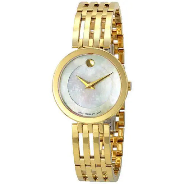 Movado Women’s Quartz Swiss Made Stainless Steel Mother of pearl Dial 28mm Watch 0607054