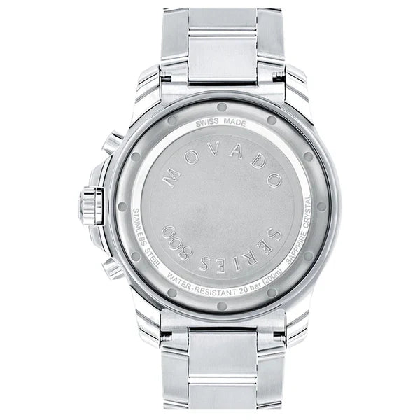 Movado Men’s Swiss Made Quartz Silver Stainless Steel Green Dial 42mm Watch 2600179