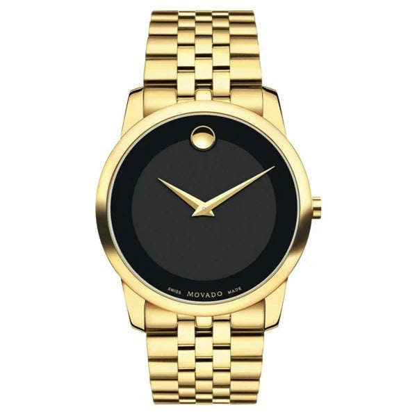 Movado Men’s Quartz Swiss Made Stainless Steel Black Dial 40mm Watch 0606997