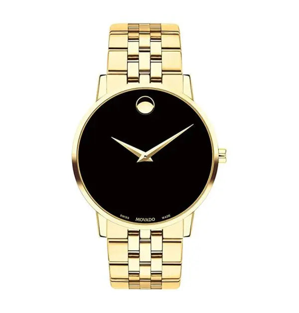 Movado Men’s Swiss Made Quartz Stainless Steel Black Dial 40mm Watch 0607203