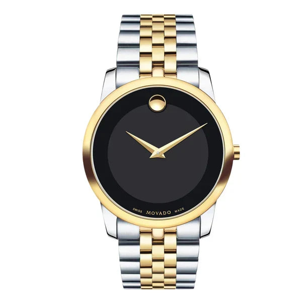 Movado Men’s Swiss Made Quartz Stainless Steel Black Dial 40mm Watch 606899