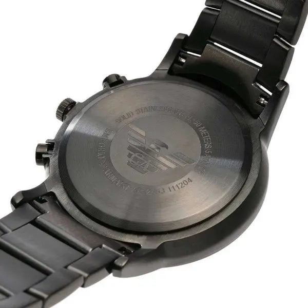 Emporio Armani Men’s Quartz Stainless Steel Black Dial 43mm Watch AR2453
