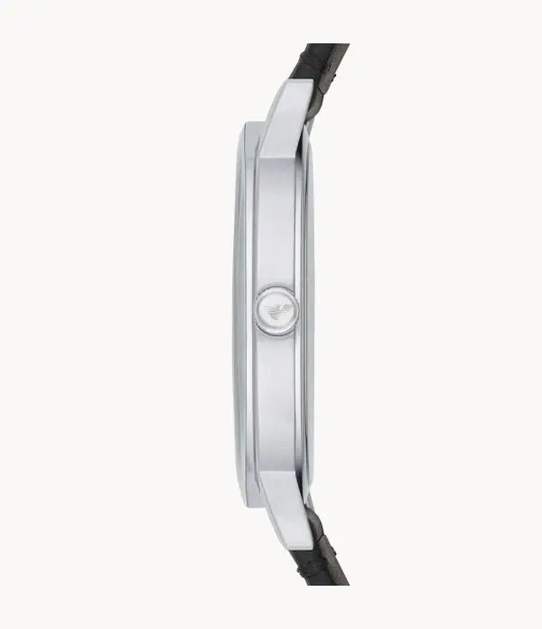 Emporio Armani Men’s Quartz Leather Strap Black Dial 41mm Watch AR11013